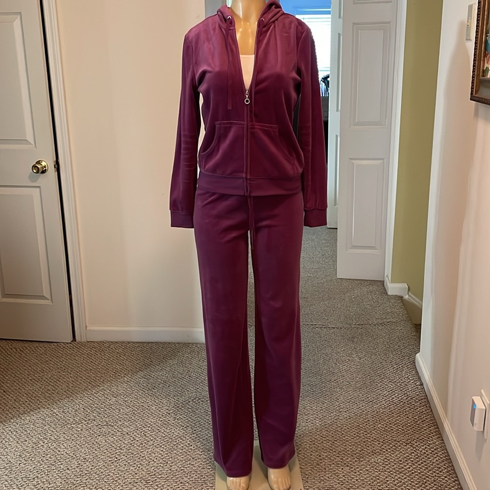 NY&Co Velour Full Zip Hoodie Pants Set. Sz S